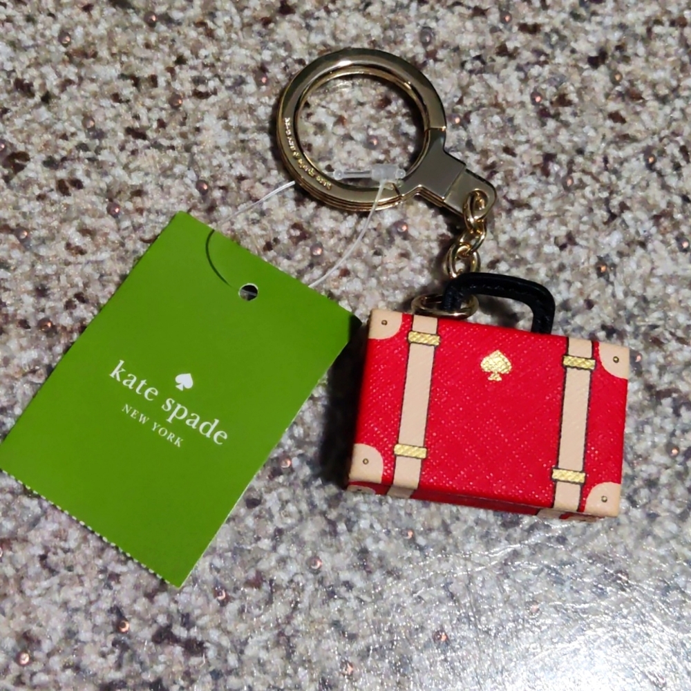 Rare Mini Kate Spade luggage key chain